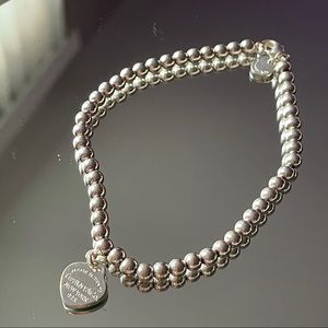 Tiffany and Co Heart Tag Bead Bracelet
